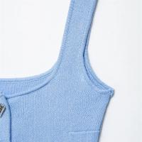 PB&ZA2025 Verano Nuevas Llegadas Top de Tirantes Casual de Color Sólido con Decoración de Botones Delgados de Aguja Plana para Mujer - details 9
