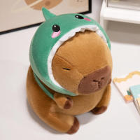 Mochila de peluche de animal divertido con cabeza de tiburón, pollo, cerdo, dinosaurio y capibara, juguete suave para niños, regalo. - details 5