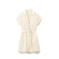 Vestido de poliéster de moda de verano con cuello en V informal suelto para mujer - details 1