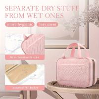 Bolsa de aseo portátil para mujer con gancho, organizador de cosméticos de viaje plegable, bolsa de maquillaje sin perfume - details 2