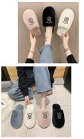 Zapatillas de algodón peludas para mujer, calzado cálido para el hogar, zapatillas de diamantes brillantes, zapatos planos de moda para exteriores, otoño e invierno, nuevo - details 12