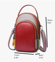 Bolso Cruzado de Cuero Genuino para Mujer Puro Cuero de Vaca de Capa Superior Cierre de Cremallera - details 1