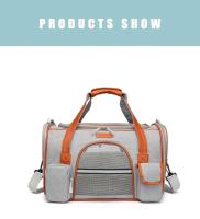 Bolso cruzado para perros y gatos, mochila de hombro multiusos, Color sólido - details 0