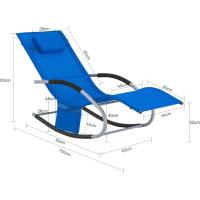 jardín Mecedora con reposapiés Tumbona ergonómica Negro OGS28-SCHx2 ES - details 42