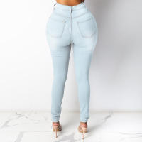 Nueva moda femenina: pantalones lápiz ajustados con cintura - details 14