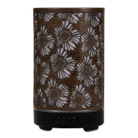 Humidificador de Aire Ultrasonido 100ML con Patrón de Hoja Grande y Pintura Marrón para Aromaterapia y Difusor de Aceites Esenciales Lámpara LED Color Frío - details 0