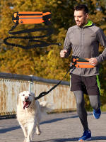 Correa Para Running Con Mochila Zipper Y Reflejos Nocturnos Multifuncional Para Perros Correa De Camuflaje Para Actividades Al Aire Libre - details 0