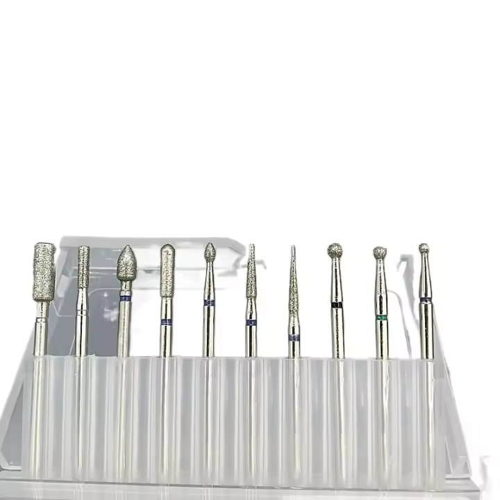 Kit Profesional de Cuidado de Uñas de 10 Piezas - Máquina de Pulido Eléctrica con Cepillos Intercambiables para Eliminación de Acrílico y Gel, Limpieza de Piel Muerta y Polvo - Set de Herramientas de Manicura DIY en Estuche Organizador Transparente - 1