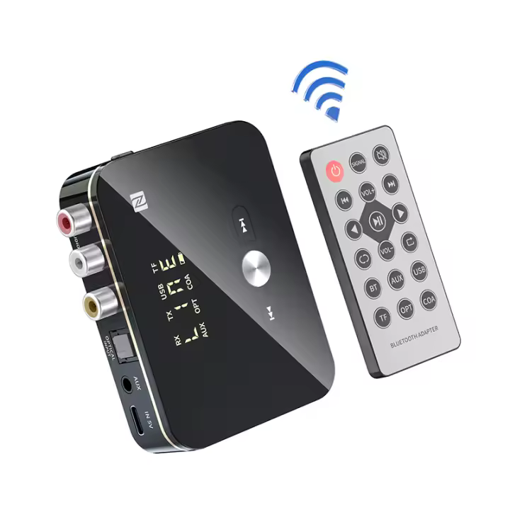 Transmisor receptor estéreo NFC Bluetooth 5,0, adaptador de Audio inalámbrico de baja latencia para TV/PC/coche/Kit/altavoz/proyector/amplificador - 1