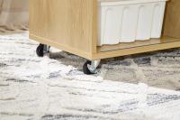 Mesa Auxiliar con 2 Estantes Consola Mesita de Noche con Ruedas Mesa Blanca Mesita 70 x 35 x 60 cm FBT34-W ES - details 24