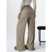 Pantalones de mujer con cintura elástica a rayas, talla única, recién llegados de otoño - details 26