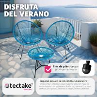 Conjunto de Exteriores de Jardín de Acero 2 Sillas y Mesa de Cristal Resistentes a la Intemperie - details 14