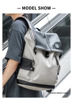 Mochila de cuero para hombre, mochila vintage para ordenador portátil de 15,6 pulgadas, mochila de viaje duradera impermeable, mochila de cuero universitaria - details 22
