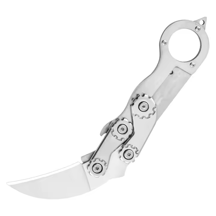 Cuchillo de Sobremesa Plegable Karambit Herramientas Tácticas de Caza EDC Hoja de Acero Inoxidable - 1