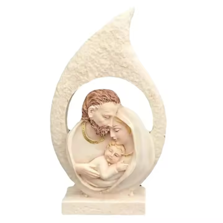 Juego de Natividad navideña, estatuilla de escena de Natividad pintada a mano, estatua de mesa de resina, juegos de Natividad para Navidad - 1