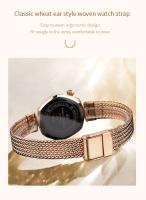 Relojes de lujo premium Hannah Martin de la mejor marca para mujer, malla de acero inoxidable con reloj de oro rosa blanco, relojes originales con movimiento de cuarzo japonés - details 8