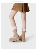Botines de moda, botas cortas gruesas de tacón alto. - details 3