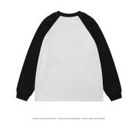 Suéter de manga larga con cuello redondo para hombre, suéter electrónico con estampado floral blanco y gris - details 1