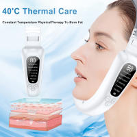 Masajeador eléctrico para dar forma a la cara en V, mascarilla para la barbilla, dispositivo de elevación facial ajustable para papada, masajeador facial de fototerapia rojo y azul, 6 modos - details 2
