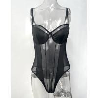 Ropa Sexy ajustada para mujer, moldeador con escote en V profundo, tirantes ajustables, sujetador acolchado suave reforzado, top - details 4