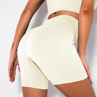 Pantalones cortos de yoga para mujer, leggings de cintura alta sin costuras para correr, entrenar, gimnasio - details 14