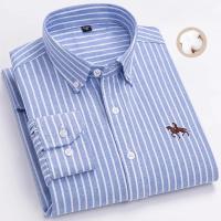 hombre manga larga ropa hombre S~7XL 100% algodón puro Camisa giratoria Oxford de manga larga para hombre Ocio de negocios Bolsillo bordado Slim Fit Estilo de botón Suave Med - details 51