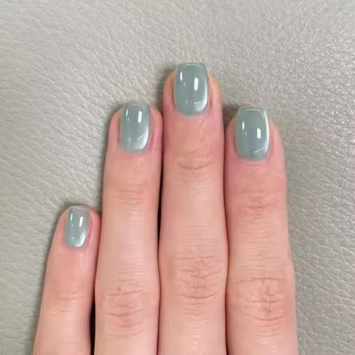 24 UDS corto ojo de gato rojo falso con adhesivo diseño francés juego completo portátil de uñas artificiales prensadas en la punta de la uña - 1