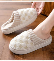 Interior y exterior hogar piso de madera otoño e invierno pantalones cálidos zapatillas de algodón. - details 9