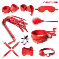 Leten-Kits de Bondage para mujeres, esposas, mordaza, látigo, pinzas para pezones, juguetes eróticos para mujeres, parejas, tienda sexual para adultos, tapón Anal, cola - details 9