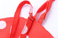 Vestido estampado con tirantes, estampado de lunares, ceñido a la cintura, falda con vuelo grande, falda de longitud media - details 8