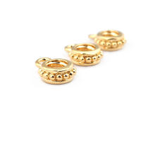 Círculo redondo de latón de Color dorado de 18K, pulseras con agujeros grandes, collares de cuentas, colgantes, conectores, suministros para fabricación de joyas - details 40