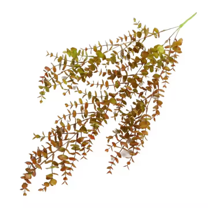 75cm hoja de eucalipto Artificial vid tacto Real elegante eucalipto colgante vid plantas falsas hechas a mano jardín interior al aire libre - 1