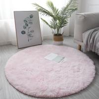 Alfombra peluda redonda pequeña con estampado de teñido anudado, tapete colorido antideslizante para sala de estar y dormitorio, alfombrilla suave para el suelo de invierno, 40/60cm - details 18
