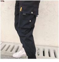Ropa informal de cintura alta con bolsillo grande para mujer, pantalones tácticos sueltos, pantalones para correr de Hip Hop a la moda para mujer - details 6