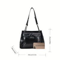 Bolso de hombro tipo bandolera a la moda para mujer, bolso de mano informal de gran capacidad, adecuado para salidas, viajes y compras - details 3