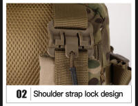 Bolsa de Montañismo Molle Mochila Táctica para Hombre, Bolso de Hombro, Hidratación, Militar, Camping, Caza, Escalada, Deportes, Ciclismo - details 10