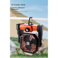 Camping Ventilador 20000mAh, Portátil Recargable para Escritorio Tienda de Campaña con Control Remoto y Gancho, Luz LED, Ventila - details 9