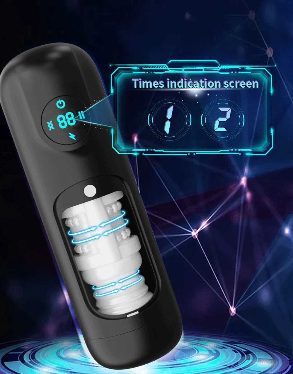 Máquina de mamada realista para hombres, masturbadores telescópicos, vibradores automáticos masculinos, juguete sexual para adultos, Copa - details 11