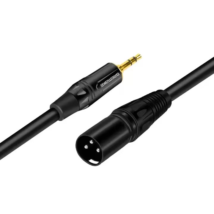 Cable XLR macho equilibrado a Jack macho de 1/8 de pulgada para teléfonos inteligentes, reproductores, PC, conexión de computadora portátil a consola de mezclas, amplificador, altavoz - 1