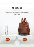 Mochila retro de cuero PU para mujer, bolso de hombro antirrobo, mochila de viaje de ocio, bolso para portátil de gran capacidad - details 8