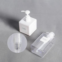 Botellas de Plástico Vacías para Bomba Transparentes Cuadradas Recargables con Líquido para Loción 250ml/450ml/650ml - details 2