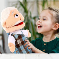 Marionetas de mano de felpa suave para miembros de la familia, estilo, abuelos, abuelo, profesores, padres - details 0