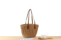 Bolso de viaje de verano, bolsa tejida de gran capacidad para viaje francés, hierba, vacaciones, Playa - details 3