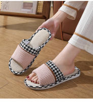 Pareja Home Pantuflas frescas de tela de algodón y lino. - details 15