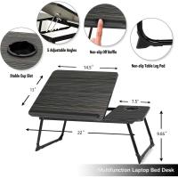 Mesa de Escritorio Plegable Pequeña Ideal para Portátil, Escritura Muebles y Organización - details 1