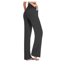 Pantalones deportivos de algodón para mujer, pantalones rectos de pierna ancha, cintura elástica con cordón, talla grande, primavera y verano, 5XL, 4XL, - details 2