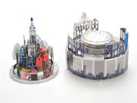 Microworld-rompecabezas 3D de Metal para niñas y adultos, modelo temático de Castillo, caja de música giratoria, juguetes de cumpleaños, regalos de Navidad - details 15