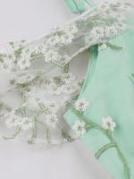 Elegante Vestido de Fiesta de Noche con Encaje de Malla Retro 2025 Vestido de Banqueté sin Espalda con Volantes para Mujeres - details 4