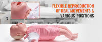 SucceBuy Maniquí de entrenamiento de RCP infantil, práctica profesional para Heimlich y RCP, entrenamiento de obstrucción de las vías respiratorias, modelo educativo de infarto de bebé - details 4