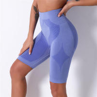 Pantalones cortos de entrenamiento para mujer, cinco puntos para fitness, ropa de gimnasio, pantalones cortos de yoga sin costuras - details 4